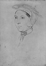 'A Lady: Unknown', c1532-1543 (1945). Artists: Hans Holbein the Younger, Unknown.