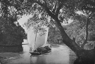 'Padda Boat in Full Sail', c1890, (1910). Artist: Alfred William Amandus Plate.