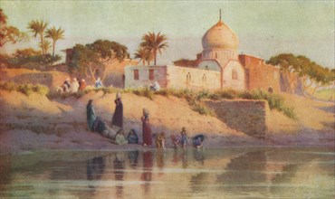 'Village of Shinbab on the Lower Nile', c1880, (1904). Artist: Robert George Talbot Kelly.