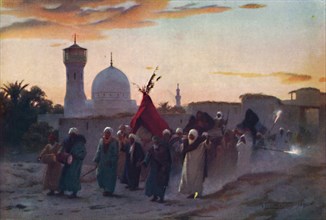 'A Wedding Procession at Menzala: The Home-Coming of the Bride', c1880, (1904). Artist: Robert George Talbot Kelly.