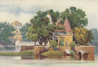 'A Temple in the Tank at Thanesar', c1880 (1905). Creator: Alexander Henry Hallam Murray.