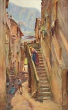 'Vicolo del Ponte, Villa Nuova di Albenga', c1910, (1912). Artist: Walter Frederick Roofe Tyndale.