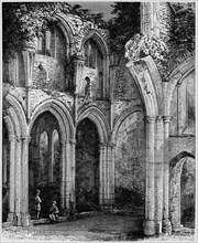 'Arches in South Transept', Netley Abbey, c1880, (1897). Artist: Alexander Francis Lydon.
