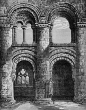 'Norman Arches in Nave', Jedburgh Abbey, c1880, (1897). Artist: Alexander Francis Lydon.