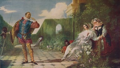'Scene from ?Twelfth Night? (?Malvolio and the Countess?)', c1840, (c1915). Artist: Daniel Maclise.