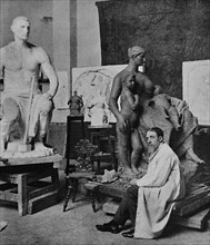 'Constantin Meunier in his Studio', 1905. Artist: M Duyk.