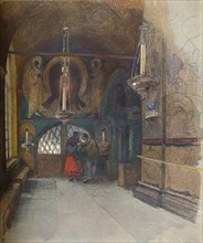 'Interior of the Cathedral of the Annunciation, Moscow', c1900, (1905). Artist: Georges Kossiakoff.