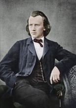 Johannes Brahms (1833-1897), German composer and pianist, c1866. Artist: Unknown.