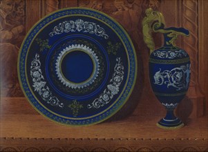 'Porcelain Ewer & Plateau', 1863.  Artist: Robert Dudley.