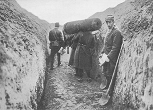'In one of the French trenches', 1914. Artist: Unknown.