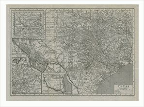 Map of Texas, USA, c1910s. Artist: Emery Walker Ltd.