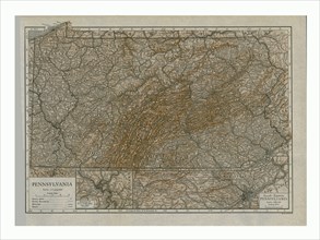 Map of Pennsylvania, 1910. Artists: Emery Walker Ltd, Emery Walker.