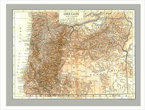 Map of Oregon, c1910. Artist: Emery Walker Ltd.