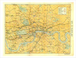 Map of Tube and Tramway, c1922. Artist: HM Stationery Office.