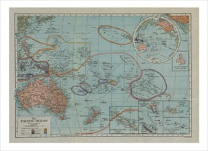 Map of the Pacific Ocean, c1910s. Artist: Emery Walker Ltd.