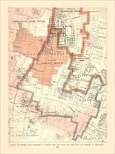 Guildhall City of London. Plan of Wards and Parishes, 1885, (1886). Artist: Unknown.