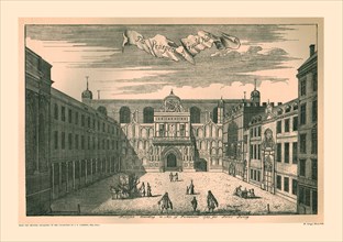 Prospect of the London Guild Hall,1755, (1886). Artist: Unknown.