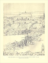 Van Den Wyngaerde's View of London, c1550, (1886). Artist: Anthonis van den Wyngaerde.