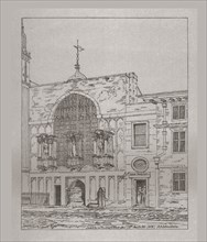 Exterior view of the Guildhall Chapel, 1815, (1886). Artist: Unknown.