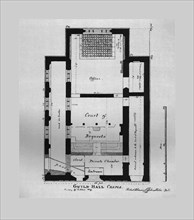 Ground Plan of the Guildhall Chapel 1815, (1866). Artist: Unknown.