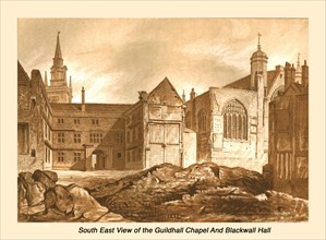 South East View Guildhall Chapel and Blackwell Hall, 1886. Artist: Unknown.