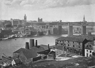 Newcastle-on-Tyne, from the Rabbit Banks, c1900. Artist: M Aunty.