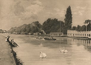 'The College Barges at Oxford', 1902. Artist: Unknown.