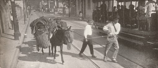 'By tram and mule', 1914. Artist: Unknown.