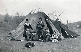 A Lapland encampment, 1912. Artist: Unknown.