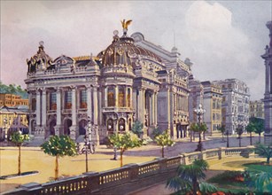 'The Municipal Theatre, Avenida Rio Branco', 1914. Artist: Unknown.