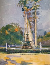 'A portion of the Avenue of Royal Palms, Botanical Gardens', 1914. Artist: Unknown.