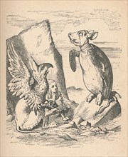 'The Mock Turtle, The Gryphon and Alice', 1889. Artist: John Tenniel.