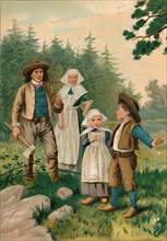 'The Woodcutter and his Children', 1901. Artist: Edward Henry Wehnert.
