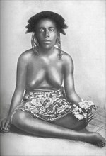 A Solomon Island woman in native dress, 1902. Artist: Unknown.