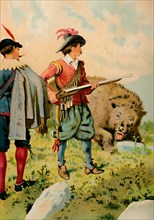 'The Soldier and the Bear', 1901. Artist: Edward Henry Wehnert.