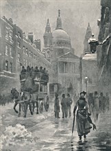 'Ludgate Hill on a Winter's Morning', 1891. Artist: William Luker.