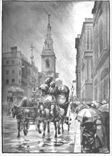 'Cheapside - A Rainy Day', 1891. Artist: William Luker.