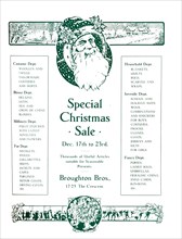 'Advert for Broughton Bros. - Special Christmas Sale', 1917. Artist: Garratt & Atkinson.