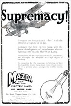 'Mazda Half-Watt Type Electric Lamps Advert', 1919. Artist: Unknown.