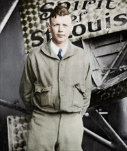 Charles Lindburgh, record breaking aviator, 1927. Artist: Unknown.