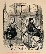 'The Lord Mayor arresting a suspicious Twelfth-Night Character', c1860, (c1860). Artist: John Leech.
