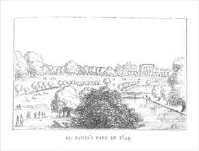 'St. James Park in 1644', c1870. Artist: Unknown.