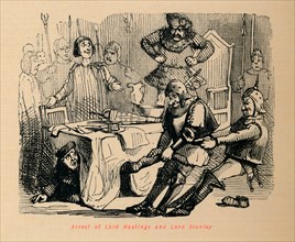 'Arrest of Lord Hastings and Lord Stanley', . Artist: John Leech.