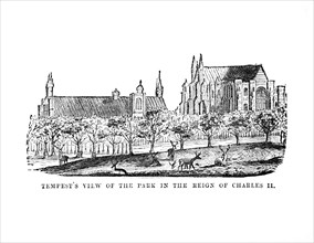 'Tempest's View of the Park in the Reign of Charles II', c1870. Artist: Unknown.