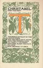 'Eragny Press: Opening Page of Coleridge's Christabel', 1895-1914. Artist: Lucien Pissaro.