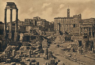 'Roma - The Roman Forum and the Capitoline Hill', 1910. Artist: Unknown.
