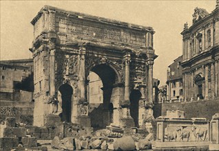 'Roma - Roman Forum - Arch of Septimius Severus', 1910.  Artist: Unknown.