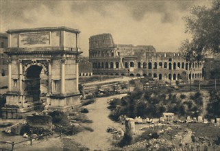 'Roma - Arch of Titus - The Colosseum', 1910. Artist: Unknown.