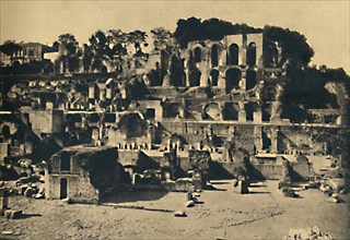 'Roma - The Ruins of the house of Caligula towering above the House of the Vestal Virgins', 1910. Artist: Unknown.