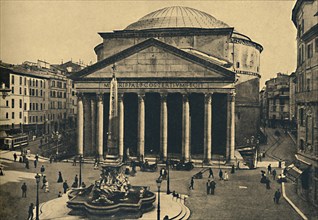 'Roma - Pantheon of Agrippa and Fountain of the Rotonda', 1910. Artist: Unknown.